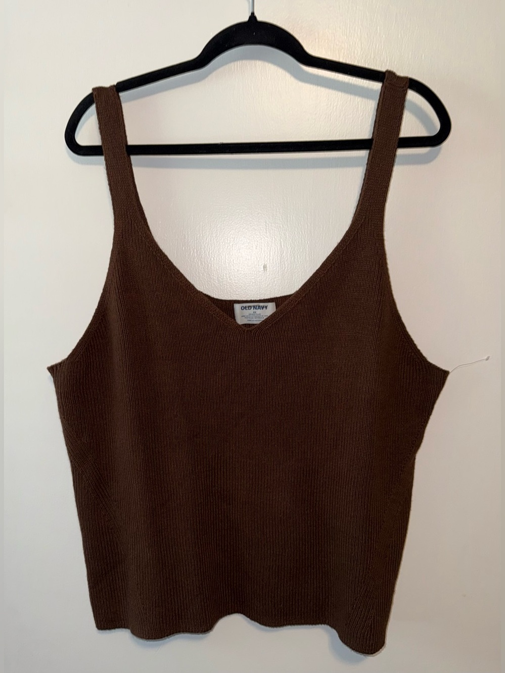 NWOT Old Navy Brown Knit  Ribbed V-Neck Tank Top